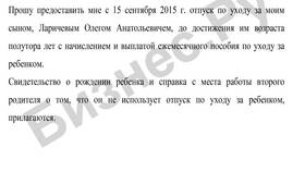 Как правильно писать заявление на ребенка в Вестфалика